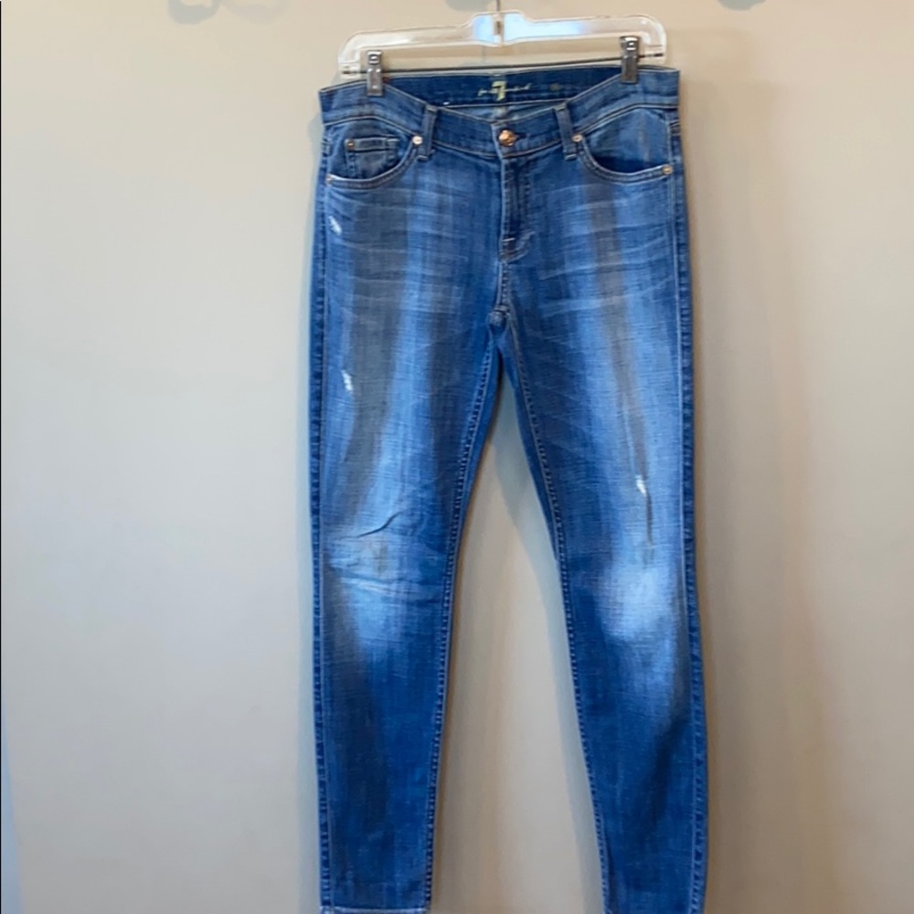 7 for all mankind distressed jeans.